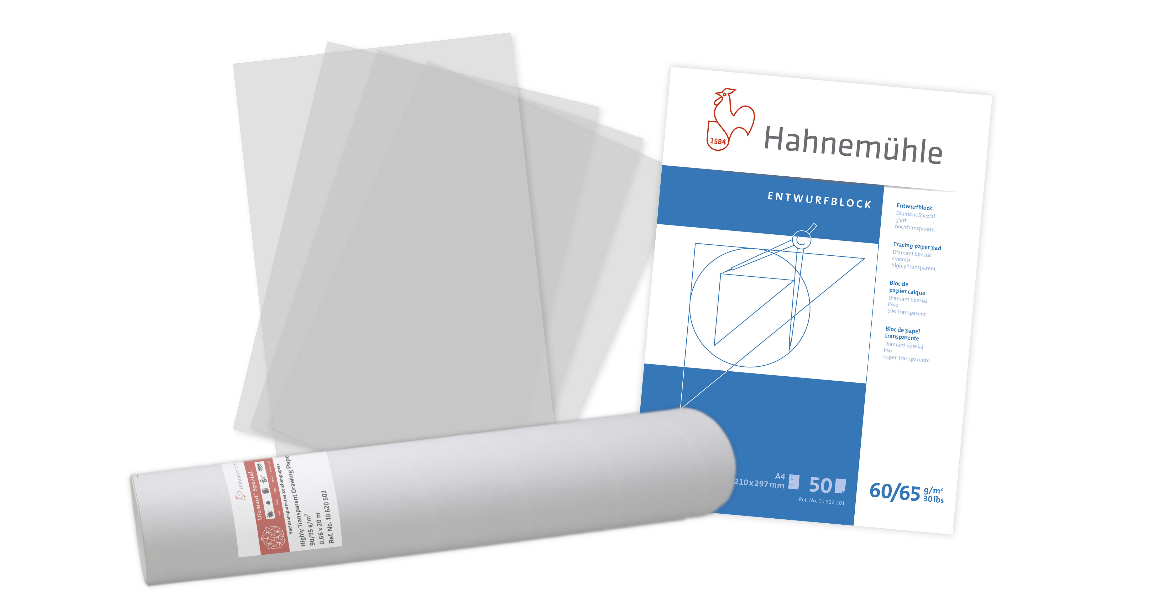 WINTEX 50 hojas de papel transparente DIN A3 102 g/qm 
